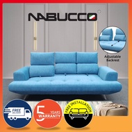 Nabucco N6637 Jelly Push Back 3 Seater Sofa [Easy Clean+Anti Scratch][Velvet,Casa Leather,Water Resistance fabric]