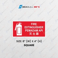 Fire Extinguisher Signage Sticker Arrow Pointing Pemadam Api 灭火器 Emergency Fire