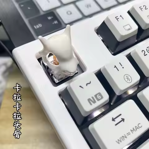 New Cartoon Ptcg Cubone The Skull Mechanical Keyboard Keycap Cubone Personalized Creative Three-Dime