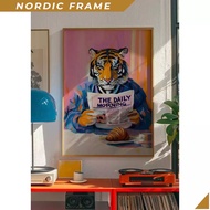 Wall paintings, Tiger Poster, Pink Wall Art, Dopamine Decor, Kitchen Wall Decor, Kitsch Aesthetic Ar