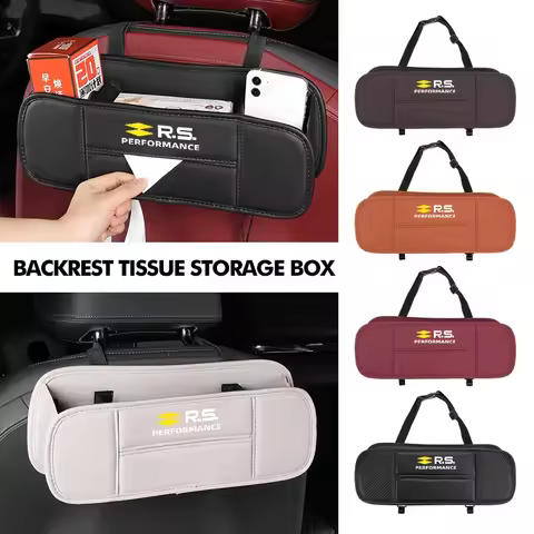 Car Sticker Car Back Seat Storage Bag Hanging Tissue Water Cup Holder For Renault Arkana Captur Twin