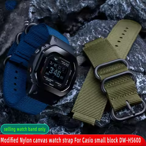 DW-H5600 Modified Waterproof Nylon Canvas Watch Strap Substitute G-SHOCK Casio Small Block DW-H5600 