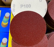 Hộp 100 tờ Giấy nhám tròn dán 100mm - Hạt P40 đến Hạt P320