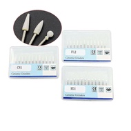 12Pcs/Box Dental Flame White Stone Polishing FG Burs Abrasion Point Bur fit High Speed Handpiece CN1