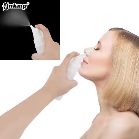 20/30/50/70ml Nasal Spray Bottle Mist Sprayer HDPE Plastic Durable Nose Wash Empty Container Hand Pu