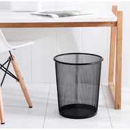 Metal Trash Can Wire Mesh Trash Can Thickened Rust-Proof Iron Mesh Trash Can Waste Basket Garbage Trash Can for Office Home Bedroom