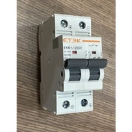 PTH GROUP Cầu dao CB DC acquy 125A 2P 550V ETEK EKM1-125DC EKM2-125DC