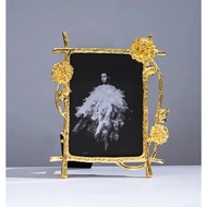 Exclusive Premium Photo Frame : XY0066 (8x10 inch) (Gold) Luxury Flower