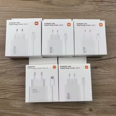 Xiaomi 120W 90W 67W 45W Hypercharge Combo Type-A Turbo Fast Power Wall Charging Adapter for MI 15 14