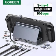 UGREEN Steam Deck Dock 4K60Hz 9 Ports RJ45 PD100W USB C HUB Compatible with Steam Deck ROG Ally LEGI