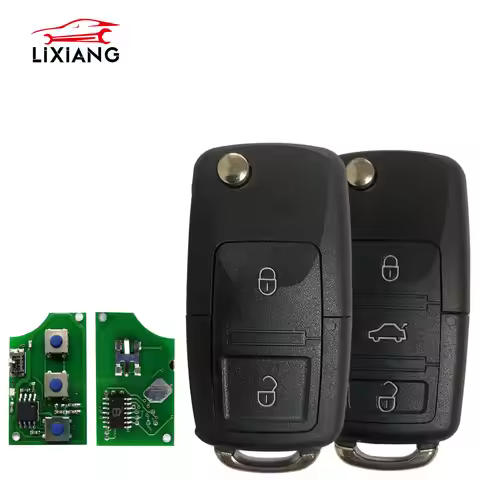 LIXIANG 2/3Button Flip Remote Key 434MHz ID48 Chip For VW For SEAT Altea Ibiza Leon Toledo T5 FOB 1J