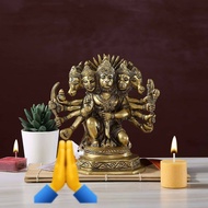 Brass Panchmukhi Hanuman Statue