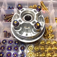 SKRU 12 M8*25MM Titanium 4pcs Rear Footrest skru & 135lc 125z hubsporket skru