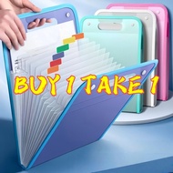 13-Layer Handle Folder A4 Long File Organizer Expanding File Folder Portable Folder Bag With Handle