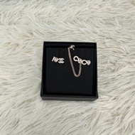 《荃灣實體店》CHANEL CC粉紅心心長耳環耳骨扣