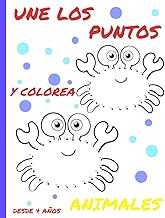 Une Los Puntos Y Colorea Animales: Punto Por Punto, Libro de Colorear Para Niños Y Niñas. 8,5x11 in 