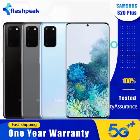Samsung Galaxy S20+ G986U1 G986F 5G Mobile Phone 6.7'' 12GB RAM 128GB ROM NFC Triple Rear Cameras 64