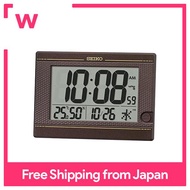 Seiko clock table clock wall clock digital radio wave dark brown metallic 150 x 210 x 22mm SQ448B, when using stand: 145 x 210 x 71mm