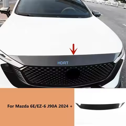 For Mazda 6E/EZ-6 EZ6 J90A 2024 + Car Styling Front Racing Grills Molding Hood Engine Cover Trim Acc