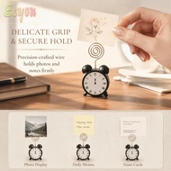 ECYOU Place Card Holder, Desktop Mount Wood Table Picture Holder, Creative Balck Clip Style 1.97x3.5