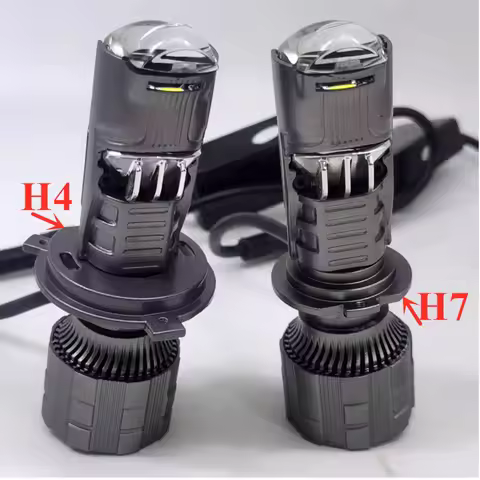 M01M Car Headlight Mini Lens H4 H7 LED Projector Bulb Canbus No Error 12V Automotocycles Headlamp Hi