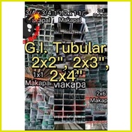 ✲ ◸ ❧ Square Tube | G. I Tubular Makapal 2x2 2x3 2x4 1.2mm | Cut Per  1/2 Meter, 1meter, 1.5 Meter️