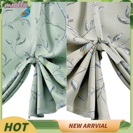 Miette Floral Printed Window Curtain Rod Pocket Tie-up Thermal Insulated Darkening Blackout Curtains Drape For Bedroom