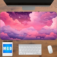 Cute Pastel Kawaii Desk Mat, Anime Desk Mat, Pink Desk Mat, Pastel Mousepad, Pastel Night Sky Desk Mat, Kawai Desk Accessory, Cloud Desk Mat