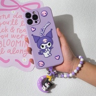 GANTUNGAN [3D3] Softcase Kuromi + Strap Hanger Case Phone Case Vivo Y29 Y28 Y19S Y03 Y18 Y27S Y36 Y0