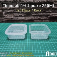 Promo Thinwall Dm Square 200 Ml Isi 25Pcs