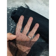 SOFT NET POLKA DOT BRIDAL (TULLE) - BLACK - KAIN NET POLKA DOT LEMBUT HITAM