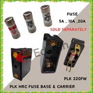 PLK 220FW 250V/20A  FRONT WIRING FUSE HOLDER AND FUSE - 5A , 10A , 20A (SOLD SEPARATELY)
