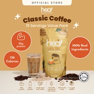 Heal Classic Coffee Whey Protein Shake Dairy Based Powder (540g -15 Servings) - HALAL