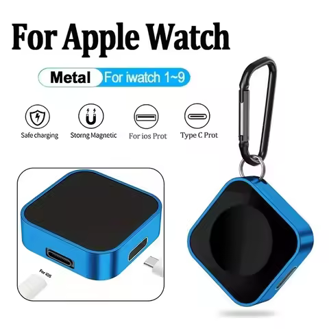 Portable Wireless Watch Charger Type C 8pin Two interfaces For Apple Watch S9 8 7 6 5 4 3 2 1 SE Ult
