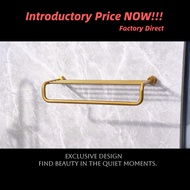 Towel Rack Exclusive Design [Amber Gold Series] New House Renovation SUS304 PVD Tech Euro Standard