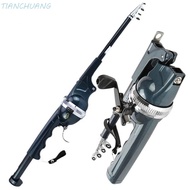 TIANCHUANG Fishing Rod, Foldable Telescopic Fish Pole Reel Combo, Mini Portable with Fishing Line 13