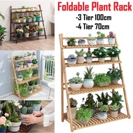 Plant Rack Plant Stand Wooden Foldable Pot Rack Stand Wood Planter Pot Stand Multi-Layer Display Rack Stand