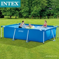 INTEX28270 Bingkai Tiub Segi Empat Kolam Renang Kolam Renang Keluarga Kolam Renang Bingkai Logam Kol
