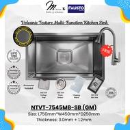 Fausto Volcanic Texture Multi-Function Kitchen Sink-NTVT-7545MB-SB (GM)