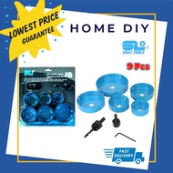 SHILI TOOLS 9 PCS DOWN LIGHT INSTALLATION KIT / Hole Saw Cutting Set Kit 9PCS 51mm-89MM Wood Metal A