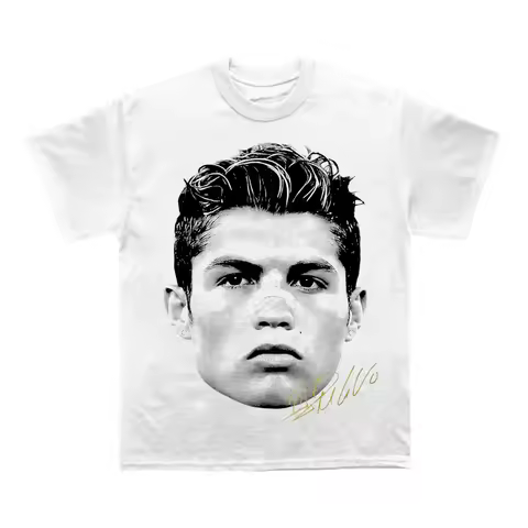 Cristiano Ronaldo C7 Face Tee 2026 Football Fan T Shirt 100%Cotton Clothing Unisex Men Women T-Shirt