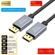 Kabel DP Diperakui Warcraft Versi 2.1 Monitor Komputer Kabel HD 16K@30Hz 8K@60Hz 4K@240Hz