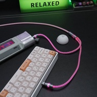 8K Magnetic Axis Luminous Airline Plug-In Keyboard Cable One for Two 8K Report Rate TYPE-C Port Sing