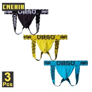[CMENIN Official Store] BS 3Pcs Cotton Stripe Soft Men Underwear Thong Men Jockstraps U Convex Underpants Mens Thongs G strings New BS3102