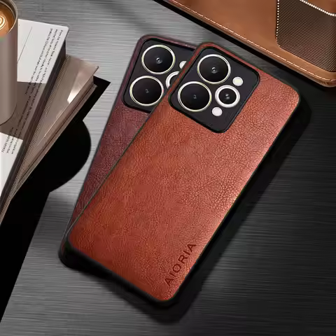for Realme 15 Pro 5G Case funda Luxury Vintage Leather coque Elegant Phone cover for realme 15t case