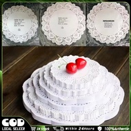 150pcs 3.5/4.5/5.5inch Doily Paper Disposable Lace Oil Absorbent Paper Doyley For Decoration Cake Pa
