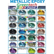 ( Metallic Epoxy Paint ) 1L METALLIC EPOXY FLOOR PAINT PROTECTIVE & COATING Tiles & Floor Paint GREE