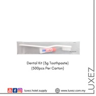 Luxez Hotel Amenities Dental Kit | Toothbrush & 3g Peppermint Toothpaste