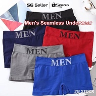 【SG】Freesize 50kg-80kg Man Boxer men underwear seamless breathable and comfortable medium waist