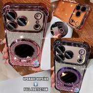 JRYU OPPO Mirror With Stand Holder Softcase Oppo A6 A6X A6 PRO A5X A5i A5 2025 A3X A3 PRO A5 PRO A60